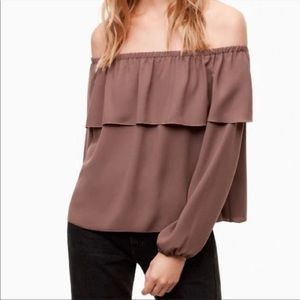 Aritzia morel blouse